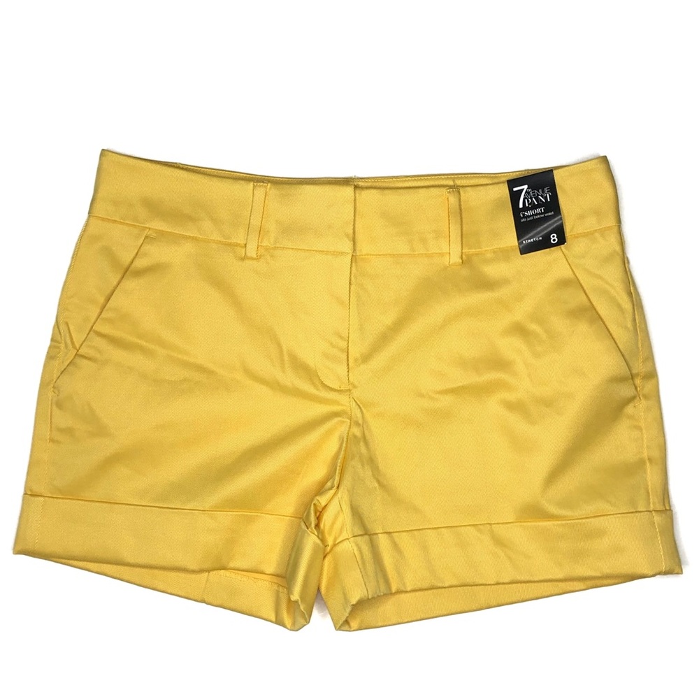 New York & Company 7th Avenue Yellow Shorts